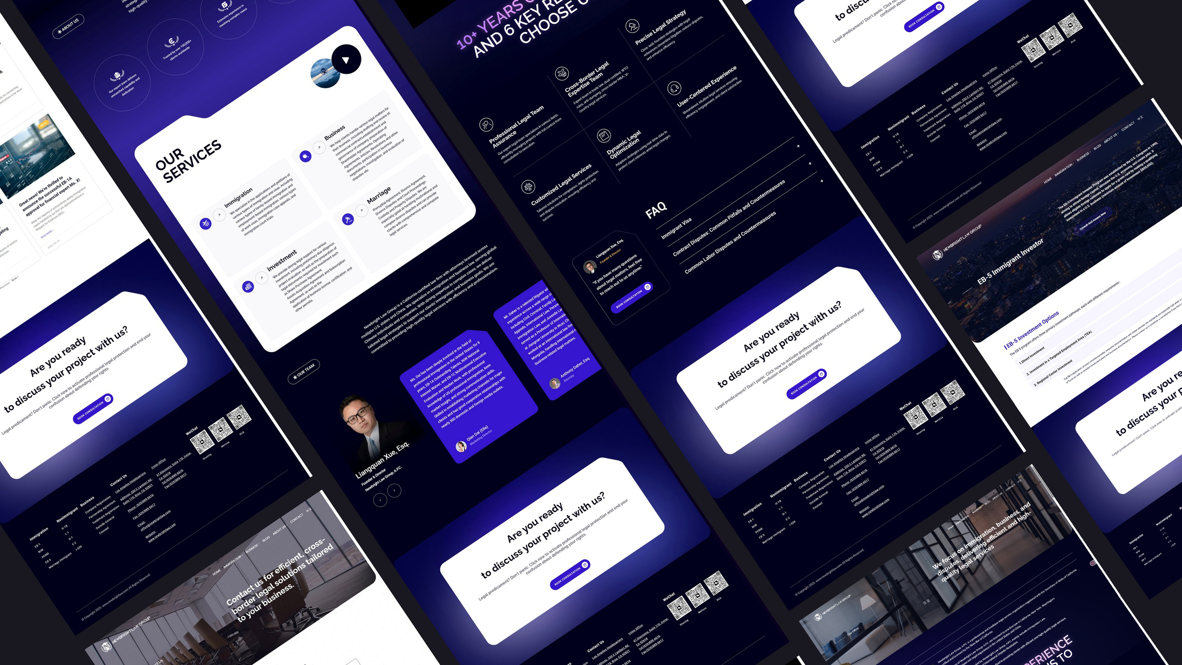 Newbright Law Group 官网页面集合展示