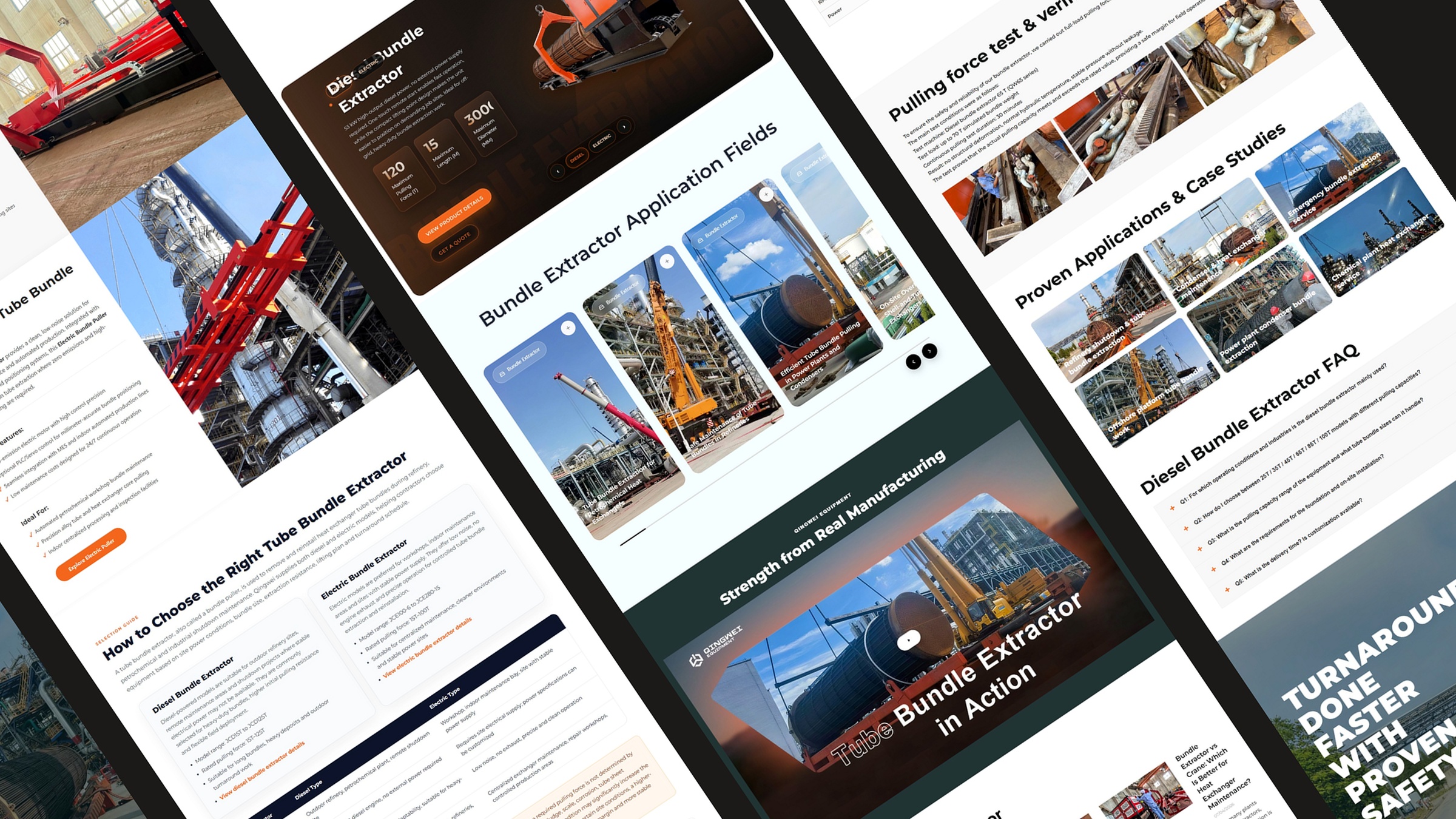 Qingwei Equipment 官网页面集合展示